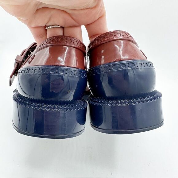 MELISSA‎ BROGUE SPECIAL WOMENS JELLY OXFORDS Red Blue Sz 7 PVC - Picture 6 of 13